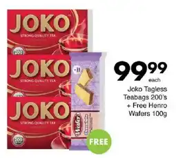 Save Joko Tagless Teabags offer