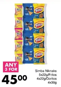 Save Simba Niknaks/ Fritos/ Doritos offer