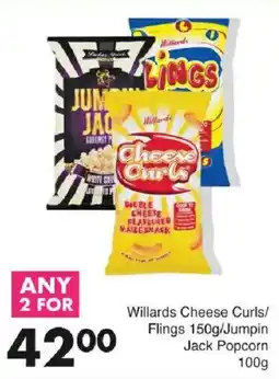 Save Willards Cheese Curls/ Flings/ Jumpin Jack Popcorn offer