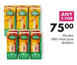 Save Rhodes 100% Fruit Juice offer