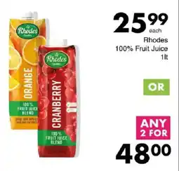 Save Rhodes 100% Fruit Juice offer