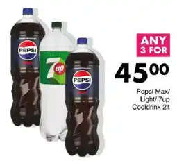 Save Pepsi Max/ Light/ 7up Cooldrink offer