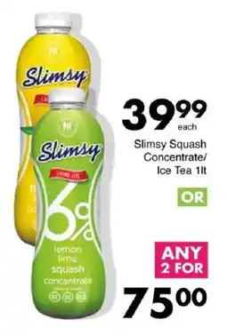 Save Slimsy Squash Concentrate/ Ice Tea offer