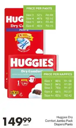 Save Huggies Dry Comfort Jumbo Pack Diapers/ Pants offer