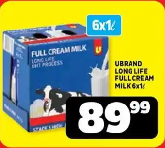 Usave Ubrand long life full cream milk offer