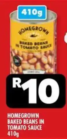 Usave Homegrown baked beans in tomato sauce offer