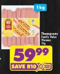 Shoprite Thompsons Family Value Viennas offer