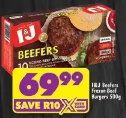 Shoprite I&J Beefers Frozen Beef Burgers offer