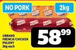 Usave Ubrand french/ chicken polony offer