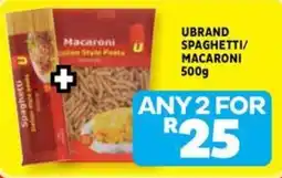 Usave Ubrand spaghetti/ macaroni offer