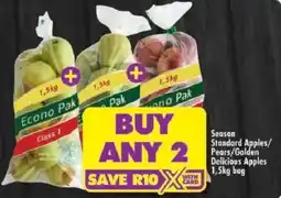 Shoprite Season Standard Apples/ Pears/ Golden Delicious Apples offer