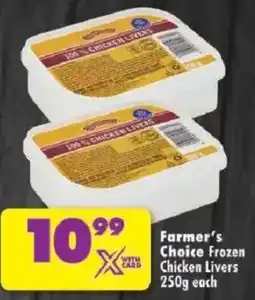 Shoprite Farmer's Choice Frozen Chicken Livers offer