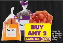 Shoprite Carrots/ Beetroot/ Class 1 Onions offer