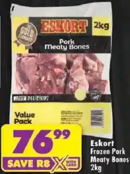 Shoprite Eskort Frozen Pork Meaty Bones offer