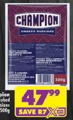 Shoprite Champion Smoked Russians offer