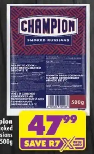 Shoprite Champion Smoked Russians offer