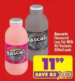 Shoprite Rascals Flavoured Low Fat Milk All Variants offer