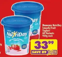Shoprite Danone NutriDay Smooth/ Fruit Yoghurt All Variants offer
