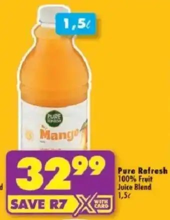 Shoprite Pure Refresh 100% Fruit Juice Blend offer