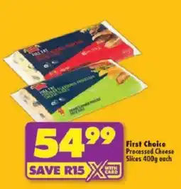 Shoprite First Choice Processed Cheese Slices offer