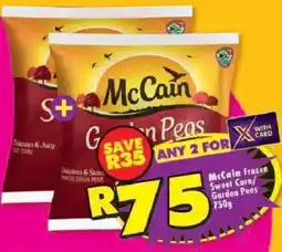 Shoprite McCain Frozen Sweet Corn/ Garden Peas offer