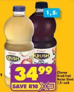 Shoprite Clover Krush Fruit Nectar Blend offer