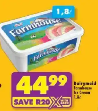 Shoprite Dairymaid Farmhouse Ice Cream offer