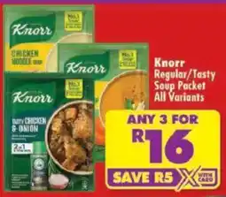 Shoprite Knorr Regular/ Tasty Soup Packet All Variants offer