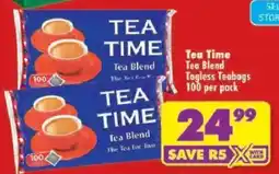 Shoprite Tea Time Tea Blend Tagless Teabags offer