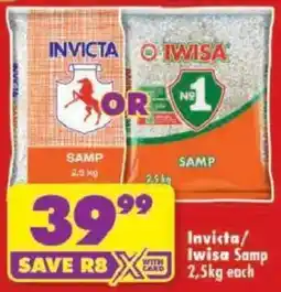 Shoprite Invicta/ Iwisa Samp offer