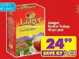 Shoprite Laager Rooibos Teabags offer