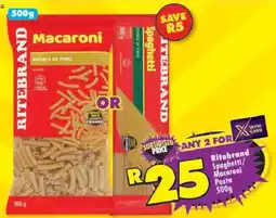 Shoprite Ritebrand Spaghetti/ Macaroni Pasta offer