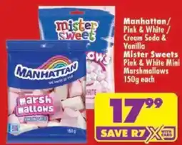 Shoprite Manhattan/ Pink & White/ Cream Soda & Vanilla Mister Sweets Pink & White Mini Marshmallows offer