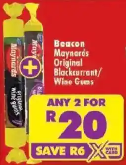 Shoprite Beacon Maynards Original Blackcurrant/ Wine Gums offer