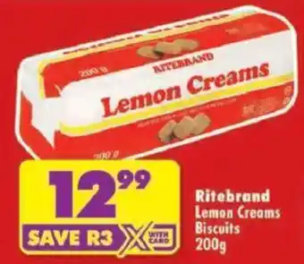 Shoprite Ritebrand Lemon Creams Biscuits offer