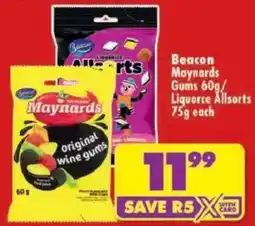 Shoprite Beacon Maynards Gums/ Liquorice Allsorts offer