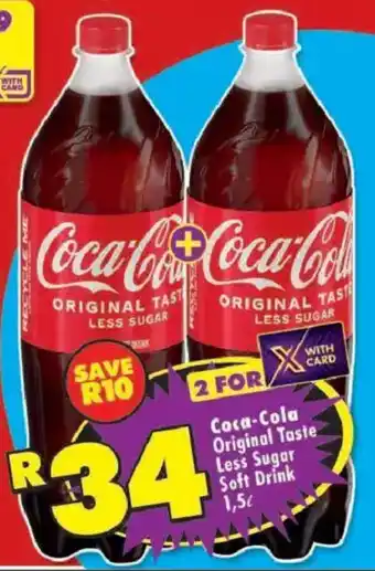 Shoprite Coca-Cola Original Taste Less Sugar Soft Drink offer