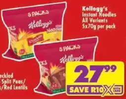 Shoprite Kellogg's Instant Noodles All Variants offer