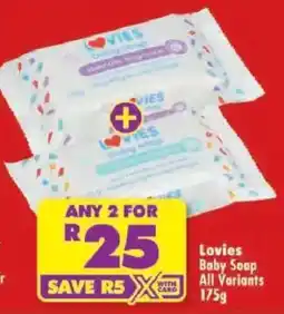 Shoprite Lovies Baby Soap All Variants offer