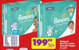 Shoprite Pampers Ultra Skin Comfort Disposable Nappies offer