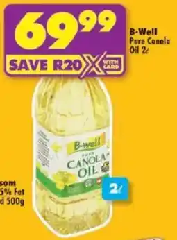 Shoprite B-Well Pure Canola Oil offer