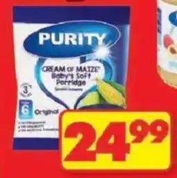 Shoprite Purity Cream Of Marze Baby's Soft Porridge offer