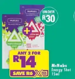 Shoprite McNabs Energy Shot offer