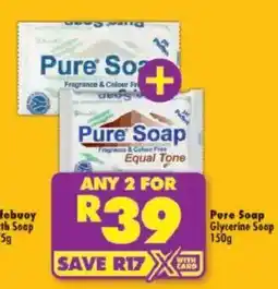 Shoprite Pure Soap Glycerine Soap offer