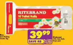 Shoprite Ritebrand 1-Ply Toilet Rolls offer