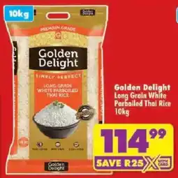 Shoprite Golden Delight Long Grain White Parboiled Thai Rice offer