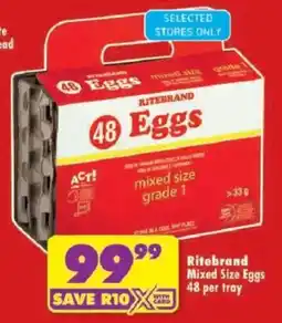 Shoprite Ritebrand Mixed Size Eggs offer