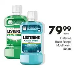 Save Listerine Base Range Mouthwash offer