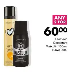 Save Lentheric Deodorant Masculin/ I Love offer