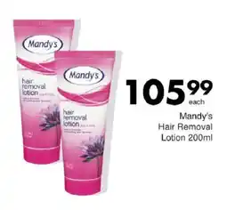 Save Mandy's Hair Removal Lotion offer